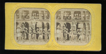 Load image into Gallery viewer, Satan / Devil in Hell with Glowing Eyes Skeletons 1860s Stereoview (#2)