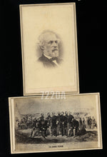 Load image into Gallery viewer, 2 HTF CDVS Robert E. Lee & Staff Civil War Confederate General 1860s Brady