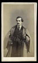 Load image into Gallery viewer, Fine Example! John Wilkes Booth Top Coat Pose by Fredricks 1860s CDV Photo Rare