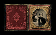 Load image into Gallery viewer, 1/6 Ruby Ambrotype Young Man Painted Buttons & Rings with Poodle Dog - Soldier?