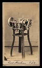Load image into Gallery viewer, Rare 1860s CDV Photo of a Card Setting Machine / Worcester Massachusetts