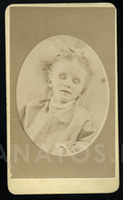 Load image into Gallery viewer, Post Mortem CDV of ID'd Girl Died of Scarlet Fever in Cleveland Minnesota 1876