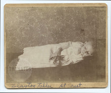 Load image into Gallery viewer, Post Mortem of ID'd Boy Holding Flowers Probably West Virginia 1890s