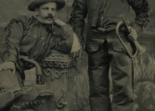 Load image into Gallery viewer, Excellent Antique Cowboys / Army Scouts Tintype Photo / Both Armed One Holding Bugle