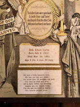 Load image into Gallery viewer, Large Mourning Lithograph for Little Boy, 1921 Missouri