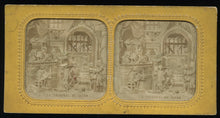Load image into Gallery viewer, RARE 1860s Tissue Stereoview - Satan's Tribunal