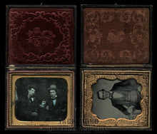 Load image into Gallery viewer, Lot 1850s Dag Miners Holding Gold Rush Nugget! Poss ID Rare California Photo