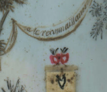 Load image into Gallery viewer, Antique Georgian French Hair Art Memorial 1830s Burning Hearts & Tomb