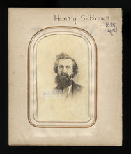 Load image into Gallery viewer, 1860s CDV Photo Self Portrait of Pioneer Wisconsin Photographer Henry Brown