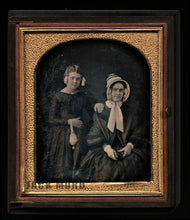 Load image into Gallery viewer, Daguerreotype Woman Holding Photo Case & Daughter Holding Purse by Chase, Boston