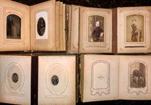 Load image into Gallery viewer, FOUR small albums +123 total antique photos tintypes cdvs (SA8)