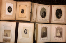 Load image into Gallery viewer, FOUR small albums +123 total antique photos tintypes cdvs (SA8)