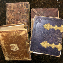 Load image into Gallery viewer, FOUR small albums +123 total antique photos tintypes cdvs (SA8)