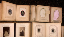 Load image into Gallery viewer, FOUR small albums +123 total antique photos tintypes cdvs (SA8)