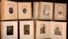 Load image into Gallery viewer, FOUR small albums +123 total antique photos tintypes cdvs (SA8)
