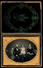 Load image into Gallery viewer, 1850s HALF PLATE Daguerreotype Photo of James Hovey & Family / Cute Kids!