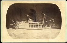 Load image into Gallery viewer, Rare 1870s Cabinet Card Photo of Missouri River Steamship Advertising Model Ship