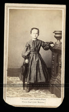 Load image into Gallery viewer, Rare Mourning CDV Photo 1860s Civil War Soldier Orphan Girl - Sad Quote!