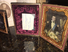 Load image into Gallery viewer, Important 1/4 Daguerreotype of Captain Samuel Wilkes Confederate Soldier - KIA at Manassas in Civil War + Wife & Child