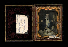 Load image into Gallery viewer, Important 1/4 Daguerreotype of Captain Samuel Wilkes Confederate Soldier - KIA at Manassas in Civil War + Wife & Child