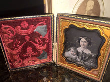 Load image into Gallery viewer, Important 1/4 Daguerreotype of Captain Samuel Wilkes Confederate Soldier - KIA at Manassas in Civil War + Wife & Child