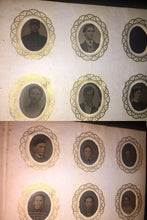 Load image into Gallery viewer, 1860s Miniature Album 77 Tintype Photo Civil War Soldier - Widow - Doctor & ID's