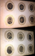 Load image into Gallery viewer, 1860s Miniature Album 77 Tintype Photo Civil War Soldier - Widow - Doctor & ID's