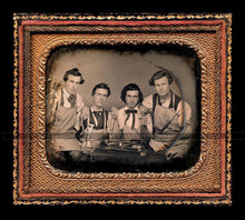 Load image into Gallery viewer, Incredible Occupational Daguerreotype 1850s Workers w Wrench Tools Weaving Shuttle Etc