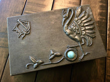 Load image into Gallery viewer, 25 Antique Stereoscopic Glass Slide Negatives Dated 1917 in Art Deco Storage Box