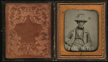 Load image into Gallery viewer, RARE Ambrotype Photo Southern Man Advertising Flour for Cash SIGN on Hat 1800s