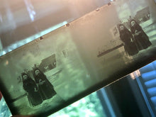 Load image into Gallery viewer, 25 Antique Stereoscopic Glass Slide Negatives Dated 1917 in Art Deco Storage Box