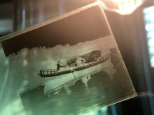 Load image into Gallery viewer, 25 Antique Stereoscopic Glass Slide Negatives Dated 1917 in Art Deco Storage Box