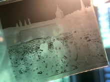 Load image into Gallery viewer, 25 Antique Stereoscopic Glass Slide Negatives Dated 1917 in Art Deco Storage Box