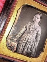 Load image into Gallery viewer, Daguerreotype Of Little Girl Holding Book - Tinted Flowers & Tablecloth _ Sealed