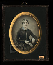 Load image into Gallery viewer, European Swiss Daguerreotype in 7" Wall Frame ~ ID'd Teen Anna Landis - Dated 1850