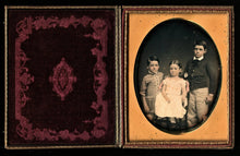 Load image into Gallery viewer, Half Plate Daguerreotype Tinted Siblings by Mathew Brady