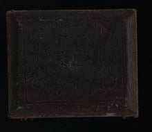 Load image into Gallery viewer, 1840s Sealed 1/4 Daguerreotype Bearded Man, Tinted Tablecloth, Honeycomb Mat