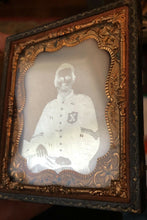 Load image into Gallery viewer, Rare DAGUERREOTYPE Photo Civil War Soldier Black X Patch 10th Legion 56 New York