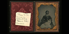 Load image into Gallery viewer, 1/4 1850s Ambrotype Identified Virginia Woman and Tiny Newborn Post Mortem Baby