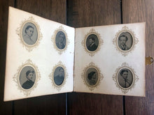 Load image into Gallery viewer, Miniature Antique 19th Century Tintype Album & 96 Original Photos / 1860s 1870s