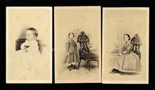 Load image into Gallery viewer, 1860s CDV Photos ID'd Derby Sisters incl Post Mortem Girl / E Saginaw Michigan