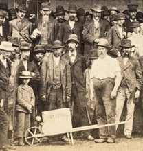 Load image into Gallery viewer, Rare 1800s Political Photo Anti President Garfield Mob Pony Express Sign, Dog 3D