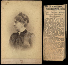 Load image into Gallery viewer, RARE Photo FANNY GARRISON Villard Co-Founder NAACP Suffragist Original Antique