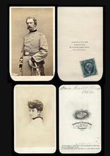 Load image into Gallery viewer, Rare CDV Photos Civil War Soldier Colonel Charles Mallet Prevost WIA & Daughter