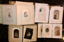 Load image into Gallery viewer, FOUR civil war & later albums 104 total antique photos tintypes cdvs (SA5)