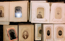 Load image into Gallery viewer, FOUR civil war & later albums 104 total antique photos tintypes cdvs (SA5)