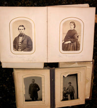 Load image into Gallery viewer, FOUR civil war & later albums 104 total antique photos tintypes cdvs (SA5)