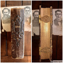 Load image into Gallery viewer, Nice Antique 1860s Album & Photos Tintypes CDVs Newspaper Clippings, Obituary Expired