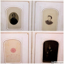 Load image into Gallery viewer, Nice Antique 1860s Album & Photos Tintypes CDVs Newspaper Clippings, Obituary Expired