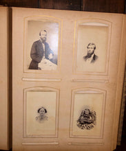 Load image into Gallery viewer, Antique leather album Nice Cabinet Cards CDV civil war tax stamps